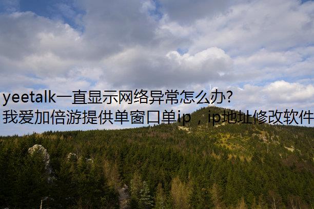 yeetalk一直显示网络异常怎么办？