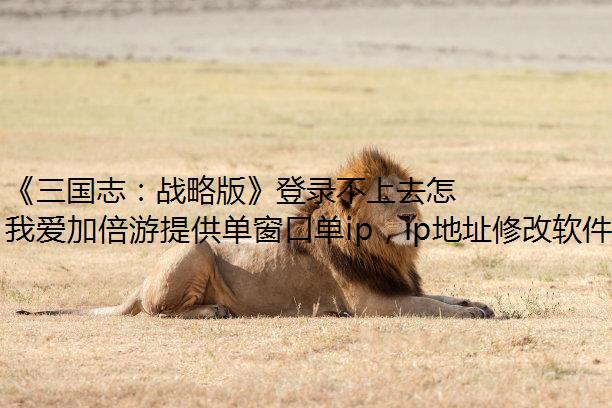 《三国志：战略版》登录不上去怎么办？