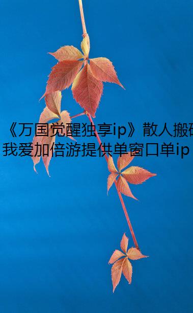 《万国觉醒独享ip》散人搬砖攻略分享！
