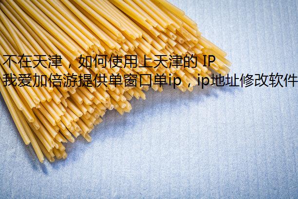 不在天津，如何使用上天津的 IP 地址？