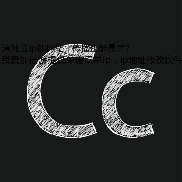 清独立ip朗网络 | 传播正能量声音,维护网络生态