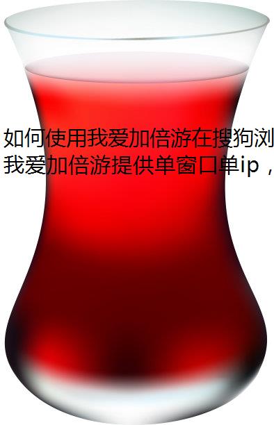 如何使用我爱加倍游在搜狗浏览器内设置代理IP