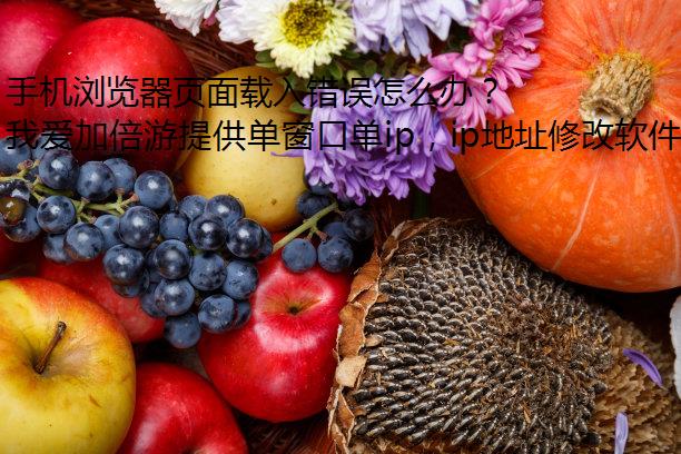 手机浏览器页面载入错误怎么办？