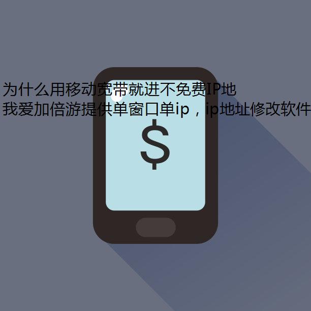 为什么用移动宽带就进不免费IP地址去网站?