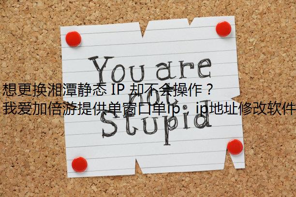 想更换湘潭静态 IP 却不会操作？我爱加倍游来教你